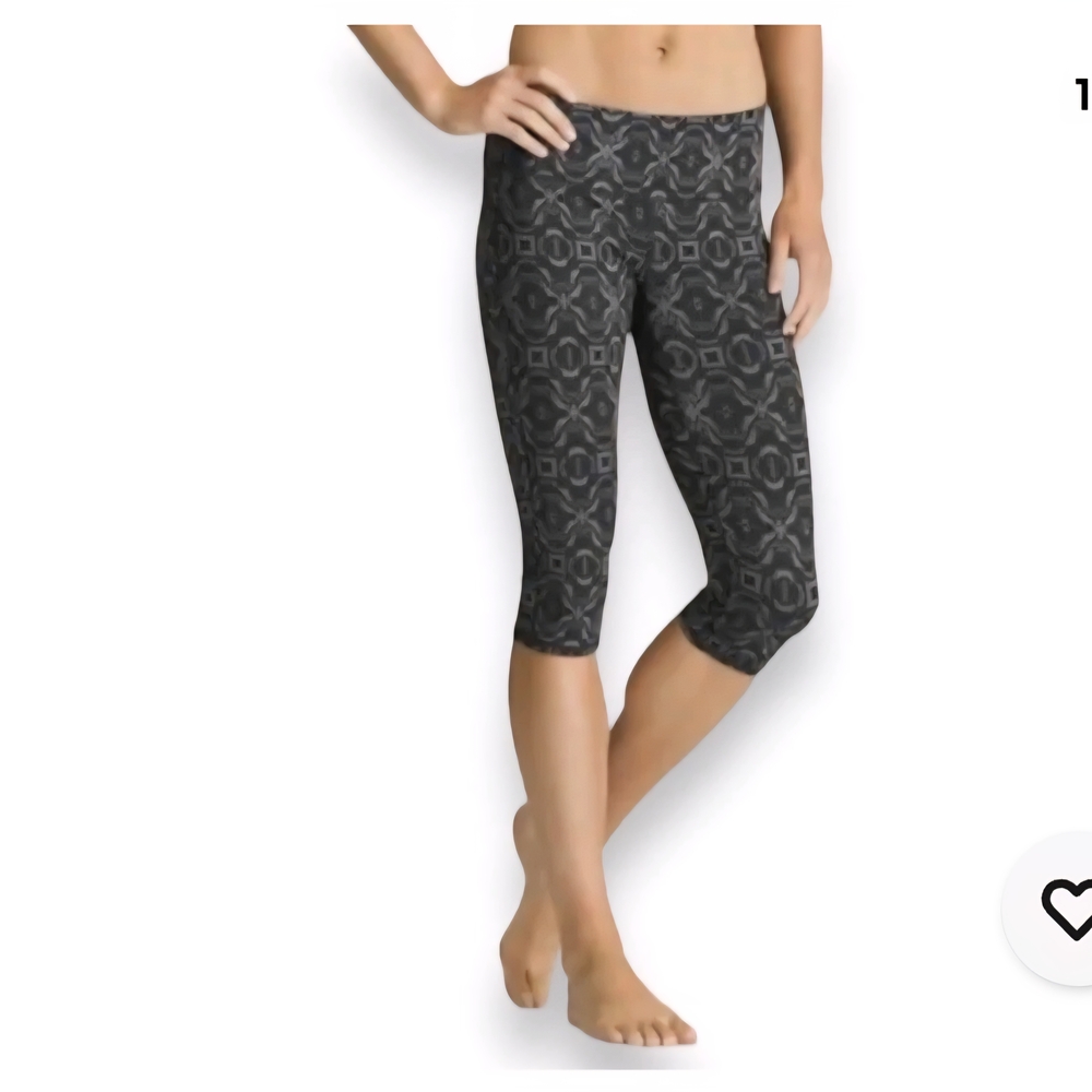 Athleta Black and Gray Patterned Leggings